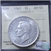 Image 1 : Silver $1 1945 ICCS Certified AU-55