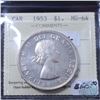Image 1 : Silver $1 1953 NSF SWL ICCS Certified MS-64