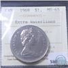 Image 1 : Nickel $1 1968 Extra Waterlines ICCS Certified MS-65