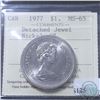 Image 1 : Nickel $1 1977 Detached Jewel Waterline ICCS Certified MS-65