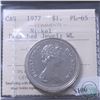Nickel $1 1977 Detached Jewel Waterline ICCS Certified PL-65