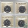 Nickel $1 1978, 1980,1985 & 1986 All ICCS Certified SP-67. 4pcs