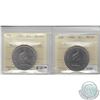 Nickel $1 1982 Constitution & 1984 J. Cartier ICCS Certified MS-65. 2pcs.