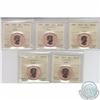 Image 1 : Loon $1 2010, 2011,2013,2014 & 2015 ICCS Certified SP-67. 5pcs