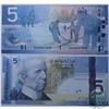 Image 1 : 2006 Bank of Canada Error $5, BC-67b, S/N: AAD0561859 AU-UNC.  A very interesting error where a shee
