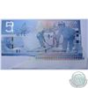 Image 1 : 2006 Bank of Canada Folding and Cutting Error $5.00 note. BC-67b, S/N: AAF6217200.  A nice AU with a