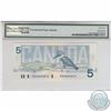 Image 2 : 1986 Bank of Canada  $5 Crow-Bouey 'ENX' Replacement BC-56aA, Yellow B.P.N. PMG Certified Gem UNC-65
