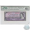 Image 1 : 1954 Bank of Canada $10 BC-40ba Beattie-Rasminsky *A/D Replacement, PMG Certified Gem UNC-65 EPQ!