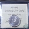 Image 2 : Test Token, Rare 1965 25-cent Test Token (TT-25.6B) Nickel Composition with Reeded Edge. ICCS Certif