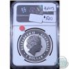 Image 2 : Perth Mint Issue: 2005 Australia $1 Year of the Rooster 1oz .999 Fine Silver Coin NGC Certified MS-7