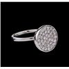 Image 1 : 14KT White Gold 0.51 ctw Diamond Ring