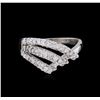 Image 2 : 14KT White Gold 0.35 ctw Diamond Ring