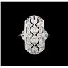 Image 2 : 0.24 ctw Diamond Ring - 18KT White Gold