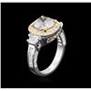 Image 4 : 14KT Two-Tone Gold 4.28 ctw Diamond Ring
