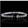 Image 3 : 14KT White Gold 4.44 ctw Diamond Tennis Bracelet