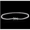 Image 2 : 18KT White Gold 2.51 ctw Diamond Tennis Bracelet