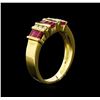 Image 4 : 1.38 ctw Ruby and Diamond Ring - 14KT Yellow Gold