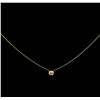 Image 1 : 0.10 ctw Diamond Solitaire Necklace - 14KT Yellow Gold