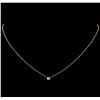 Image 2 : 0.10 ctw Diamond Solitaire Necklace - 14KT Yellow Gold