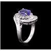 Image 3 : 14KT White Gold 1.91 ctw Tanzanite and Diamond Ring