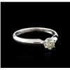 Image 2 : 14KT White Gold 0.33 ctw Round Cut Diamond Solitaire Ring