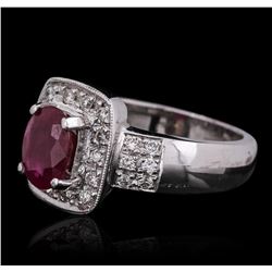 14KT White Gold 1.62 ctw Ruby and Diamond Ring