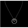 Image 2 : 14KT White Gold 0.75 ctw Diamond Pendant With Chain
