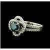 Image 1 : 14KT White Gold 1.63 ctw Blue Diamond Ring