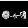 Image 2 : 14KT White Gold 1.92 ctw Diamond Stud Earrings