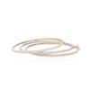 Image 1 : 14KT Three-Tone Gold 2.64 ctw Diamond Bangle Bracelets