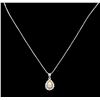 Image 2 : 1.42 ctw Diamond Pendant With Chain - 14KT White Gold