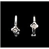 Image 2 : 0.03 ctw Diamond Earrings - 14KT White Gold