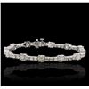 Image 1 : 14KT White Gold 9.93 ctw Diamond Tennis  Bracelet