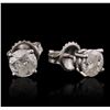 Image 2 : 14KT White Gold 1.35 ctw Diamond Stud Earrings