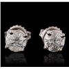 Image 1 : 14KT White Gold 1.29 ctw Diamond Stud Earrings
