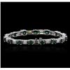 Image 2 : Platinum 6.85 ctw Diamond Tennis Bracelet