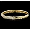 Image 2 : 4.21 ctw Diamond Bangle Bracelet - 14KT Yellow Gold