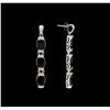 Image 2 : Crayola 21.00 ctw Garnet and White Sapphire Earrings - .925 Silver