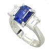 Image 2 : 2.32 ctw Sapphire and Diamond Ring - Platinum