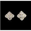 Image 1 : 14KT Yellow Gold 0.70 ctw Diamond Earrings