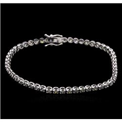 2.20 ctw Diamond Tennis Bracelet - 14KT White Gold