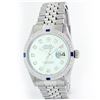 Image 1 : Rolex Stainless Steel Diamond and Sapphire DateJust Men's Watch