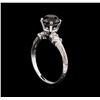 Image 4 : 1.38 ctw Fancy Black Diamond Ring - 18KT White Gold