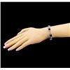 Image 3 : Crayola 27.00 ctw Blue Topaz and White Sapphire Bracelet - .925 Silver