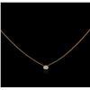 Image 2 : 0.09 ctw Diamond Necklace - 14KT Rose Gold