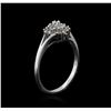 Image 3 : 14KT White Gold 0.10 ctw Diamond Ring