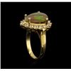 Image 4 : 2.95 ctw Opal and Diamond Ring - 14KT Yellow Gold