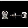 Image 2 : 1.20 ctw Diamond Solitaire Earrings - 14KT White Gold