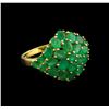 Image 1 : 3.68 ctw Emerald Ring - 14KT Yellow Gold