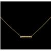 Image 1 : 0.06 ctw Diamond Bar Necklace - 14KT Yellow Gold